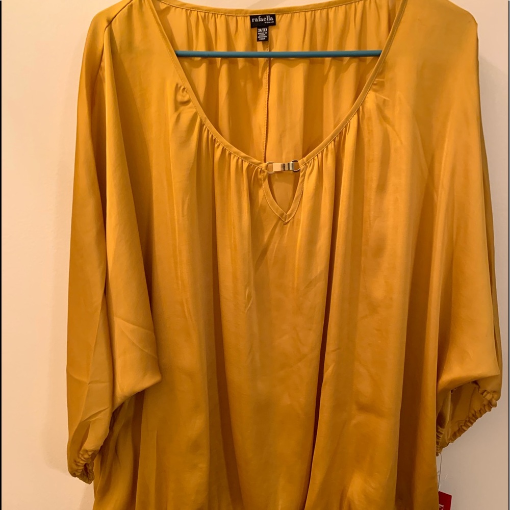 Rafaela Gold Rush Blouse With Elastic Waist